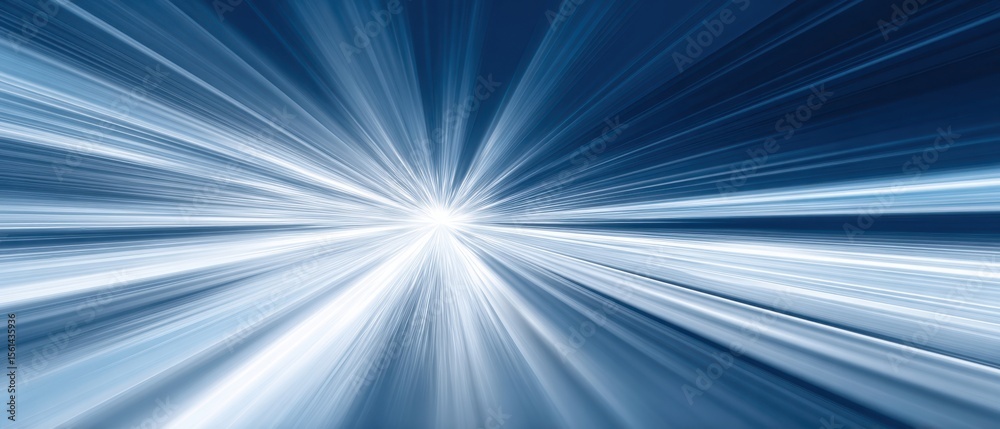 Fototapeta premium The Dynamic Light Rays Projecting Through a Blue Background