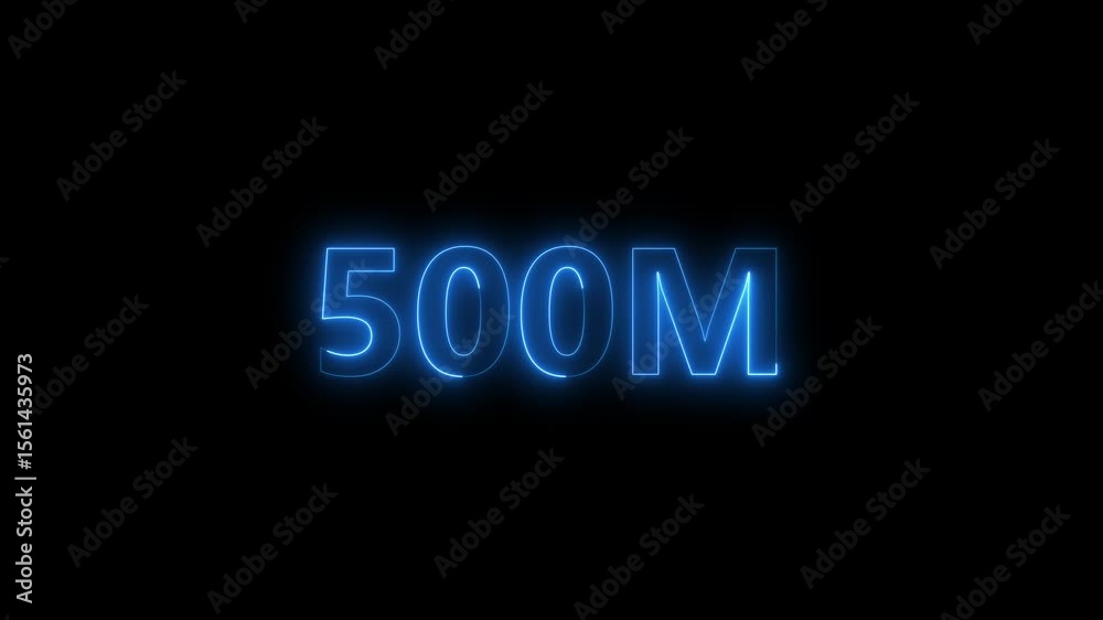 Glowing neon line 60M Ultra 4k icon isolated on black background.4K Video motion 60M followers.glowing sign effect florescent text for social media follower subscription motion. 4k