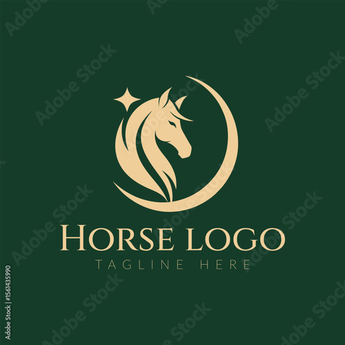 Horse logo vector icon illustration.