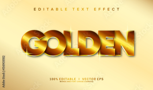 gold vector text effect with modern style design