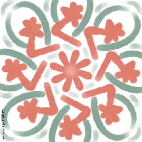 Image created by brush strokes Using bright colors, primary colors, and curved brush
strokes, use it as a background as an artistic work. Can be printed on cloth or other
objects as a background.