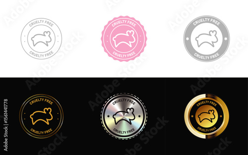 Cruelty Free logo. Icon, Stamp, Badge, Seal and Symbol vector