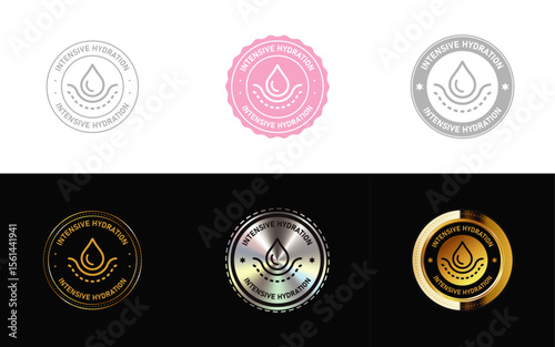 Intensive Hydration logo. Icon, Stamp, Badge, Seal and Symbol vector