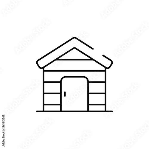 Shed icon design with white background stock illustration