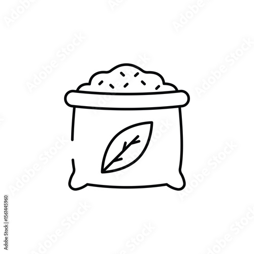 Fertilizer icon design with white background stock illustration