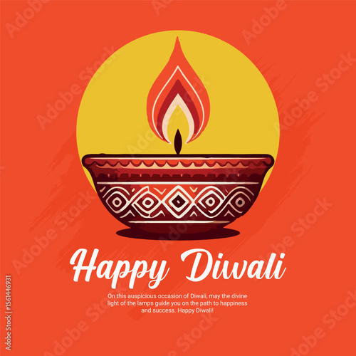 Happy Diwali and Deepavali Festival Greeting Social Media Post Design for Celebration and Wishes