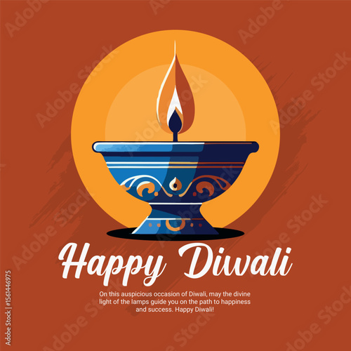 Happy Diwali and Deepavali Festival Greeting Social Media Post Design for Celebration and Wishes