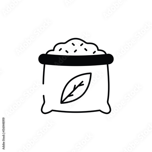 Fertilizer icon design with white background stock illustration