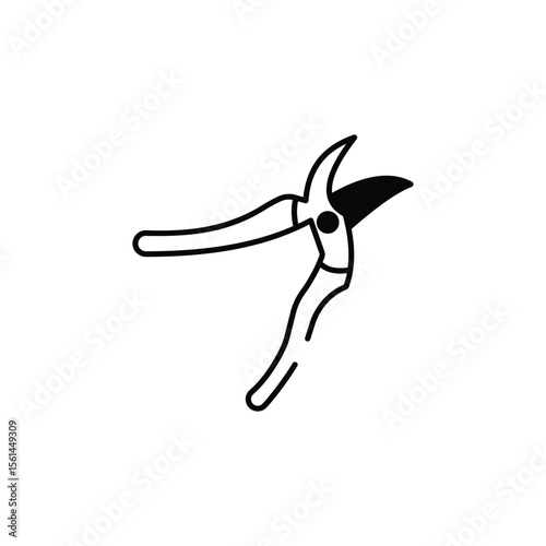 Pruning icon design with white background stock illustration