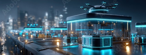 Landing platform with incoming drone deliveries
