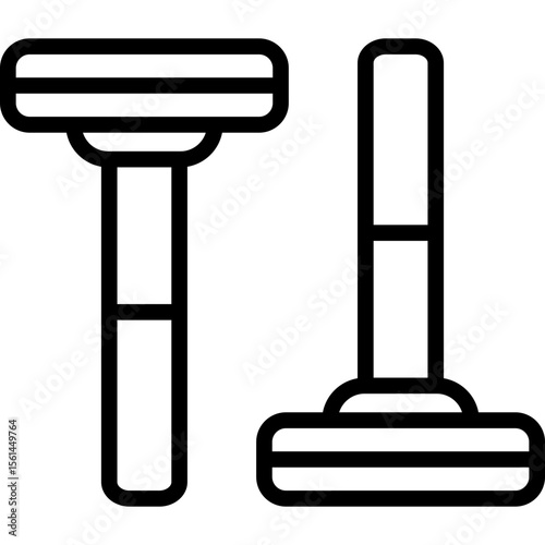 razor icon illustration design with outline