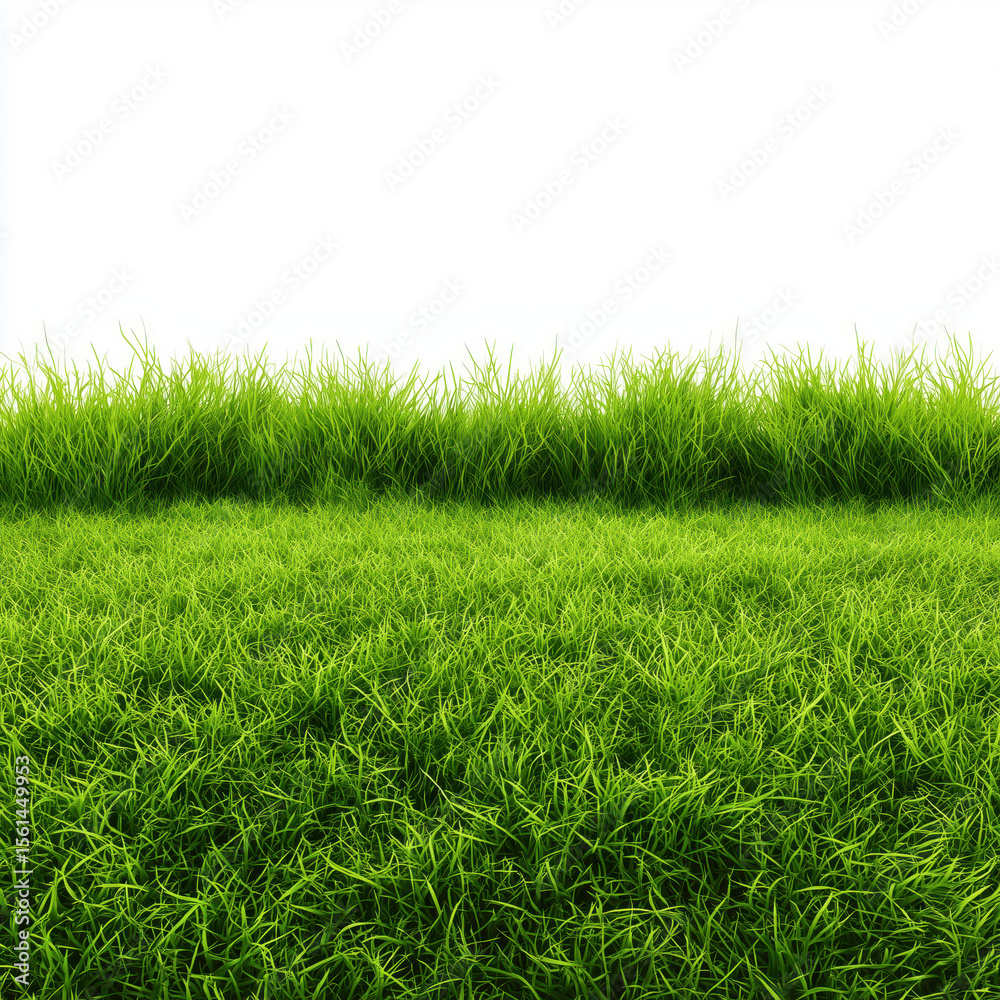 Obraz premium Vibrant Green Grass Field Background Image , PNG isolated cut out image