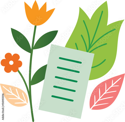 citrus party leaf set