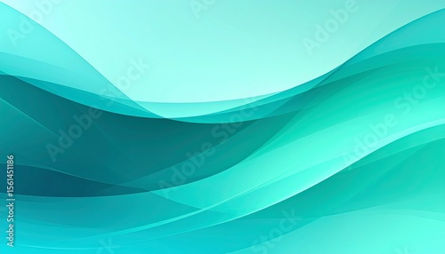 Transparent overlapping effect in turquoise and mint