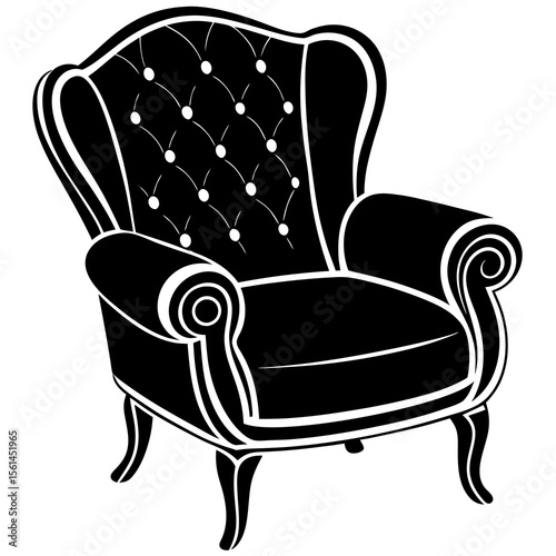 black leather armchair