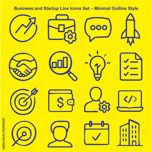 Business and Startup Line Ico...