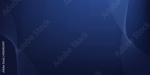 Blue gradient background wallpaper with curve line for backdrop or presentation