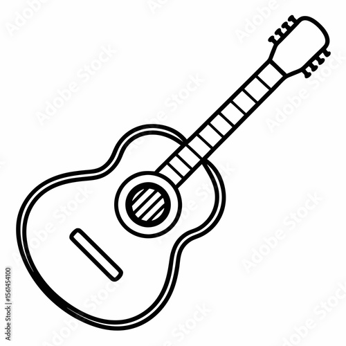 acoustic guitar vector illustration