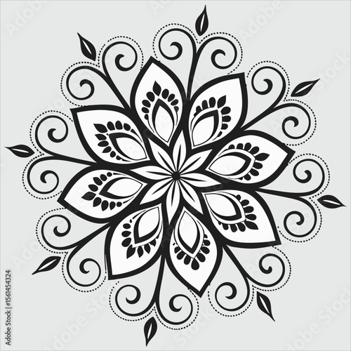 Vector doodle mandala . Ornamental luxury mandala Mandala Line Illustration . various mandala . Mandala Pattern Designs . Henna mandala. Mehndi style. Decorative pattern in oriental style.