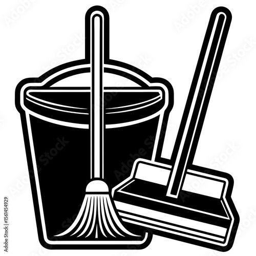 illustration of a broom