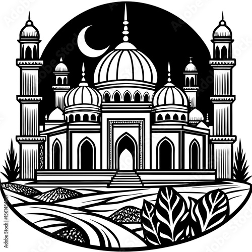 taj mahal vector