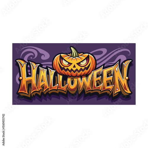 Happy Halloween party  emblem 1+ Million Halloween Vector    Art, Icons,  banner and Graphics for