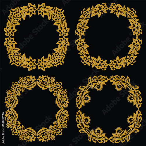Diverse Floral Borders Decorative Commemoration Collection Varied Premium Selection