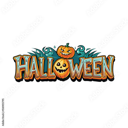 Happy Halloween party  emblem 1+ Million Halloween Vector    Art, Icons,  banner and Graphics for
