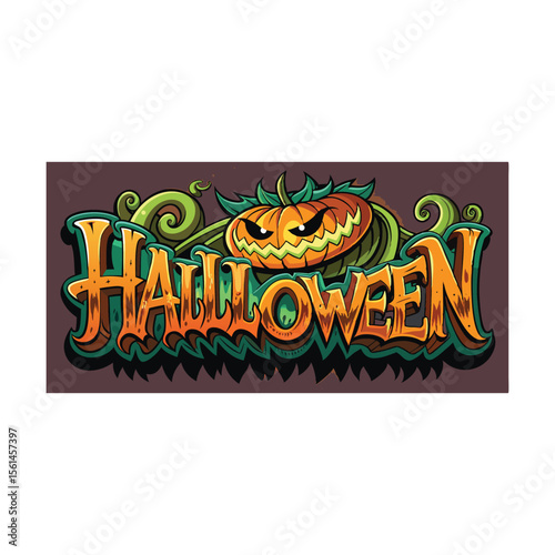 Happy Halloween party  emblem 1+ Million Halloween Vector    Art, Icons,  banner and Graphics for