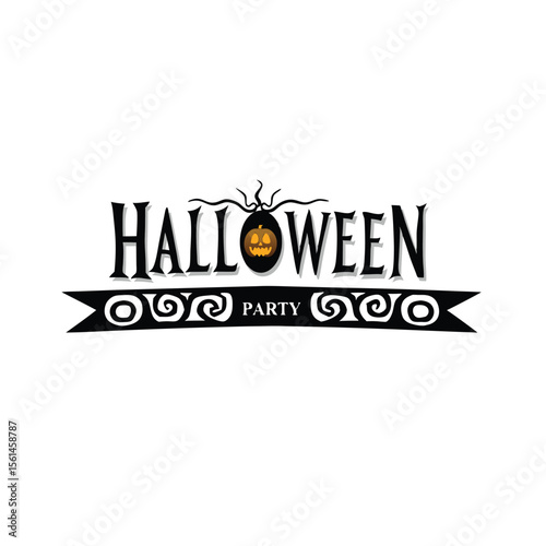 Happy Halloween party  emblem 1+ Million Halloween Vector    Art, Icons,  banner and Graphics for