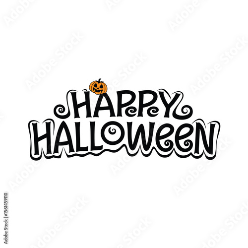 Happy Halloween party  emblem 1+ Million Halloween Vector    Art, Icons,  banner and Graphics for