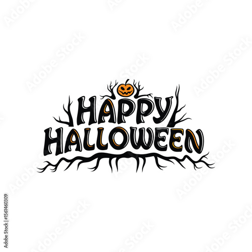 Happy Halloween party  emblem 1+ Million Halloween Vector    Art, Icons,  banner and Graphics for