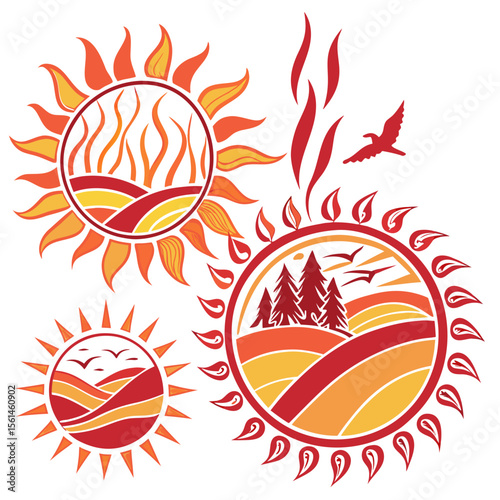 sun and fire