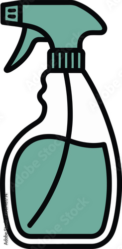 Spray Bottle Vector Illustration for Cleaning and Disinfection