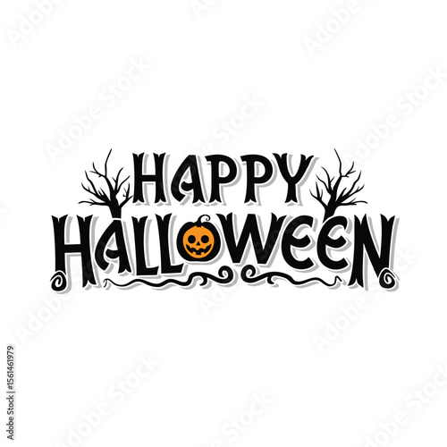 Happy Halloween party  emblem 1+ Million Halloween Vector    Art, Icons,  banner and Graphics for