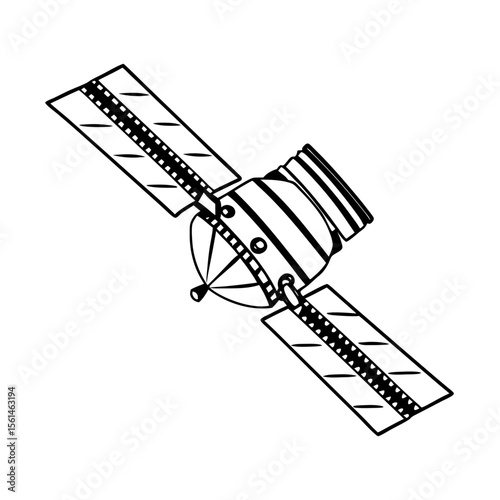 Satellite Vector Illustration Space Technology Communication