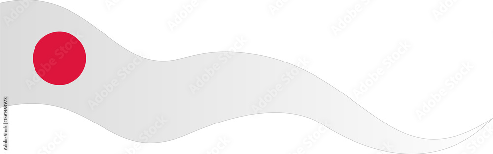 Japan flag free form shape 