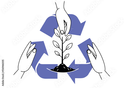 Environmental Sustainability and Green Growth with Recycling