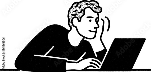 Coder deep in work with laptop in tranquil setting