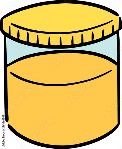Illustration of urine storage container

