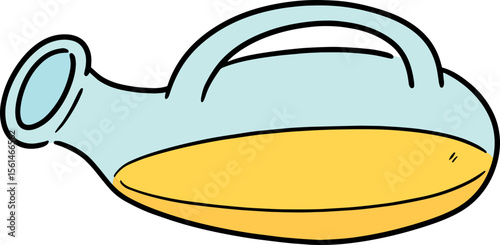 Illustration of urine storage container
