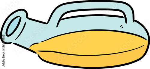 Illustration of urine storage container
