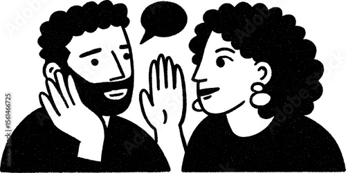 Couple engaged in conversation about ethical advice concept