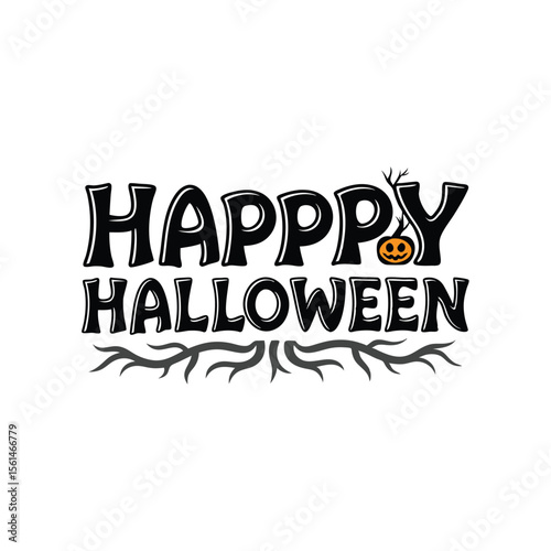 Happy Halloween party  emblem 1+ Million Halloween Vector    Art, Icons,  banner and Graphics for