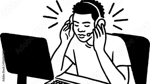 Customer support agent engaged with clients in thoughtful interaction