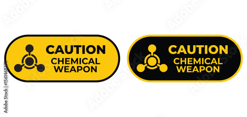 Chemical weapon sign, Chemical sign, hazard sign, Chemical weapon warning