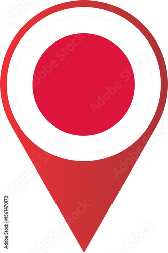 Japan flag pin map location Free Download Japan flag pin map location - GFXLoad