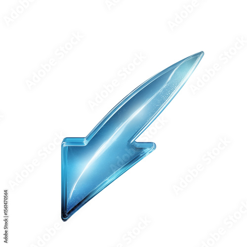 Isoleted Shiny light blue arrow