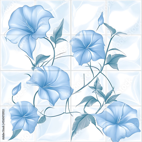 Seamless tile patterns combining cultural, modern, and botanical inspirations for commercial vector.