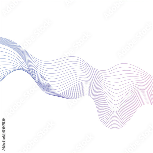 Minimal abstract background with flowing blue wave lines on white. Perfect for tech, business, or modern design projects.